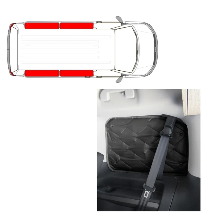 Carbest Premium Thermomatten Blackline Wohnraum 4-tlg VW Caddy Maxi 2004-2020