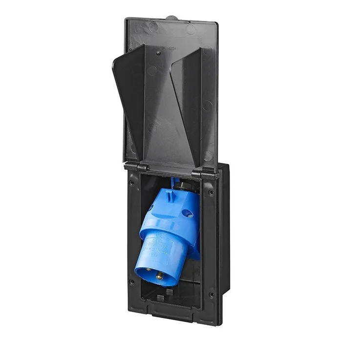 CEE-Stecker – rechteckig – 160×100 mm – schwarz