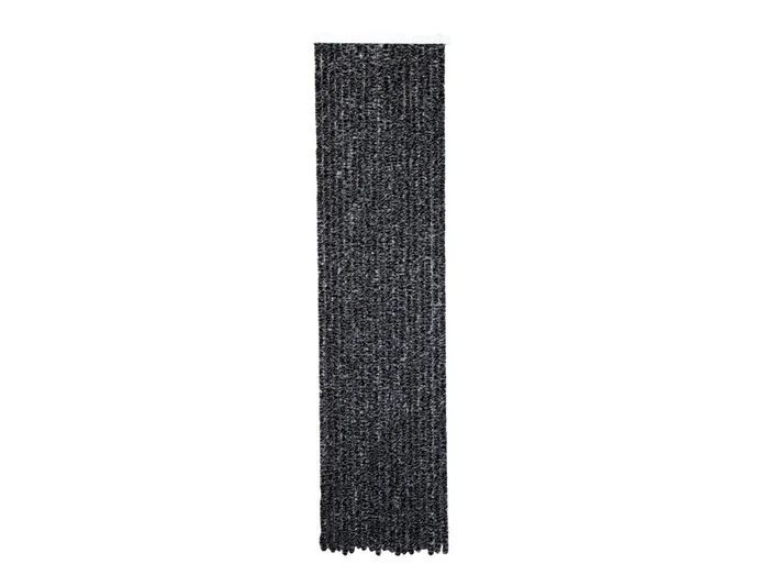 Chenille-Flauschvorhang – 56 x 185 cm – Schwarz / Grau