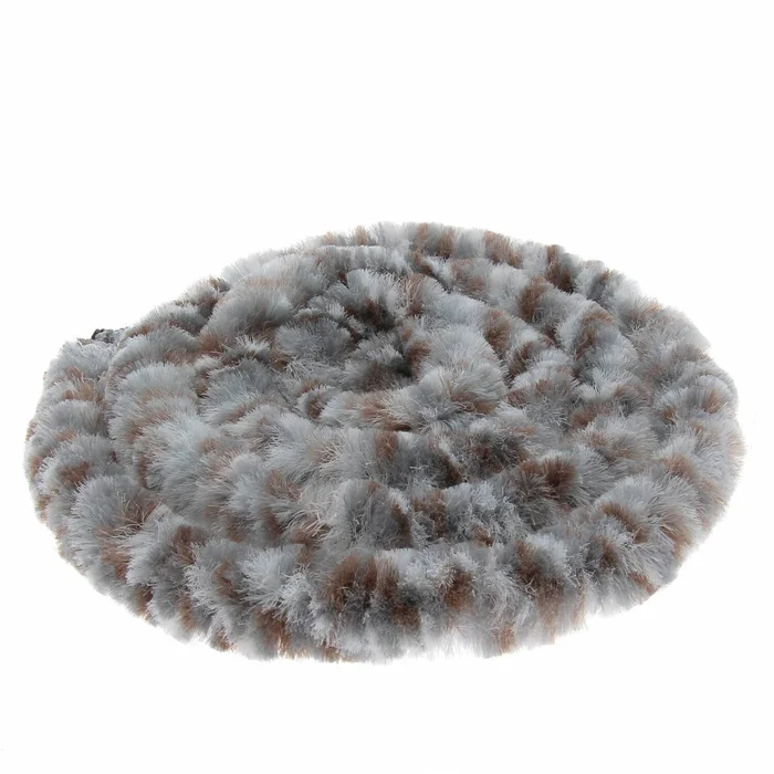 Chiffonvorhang für Wohnmobil-Türen – Farben: Braun / Weiß / Grau INCASA