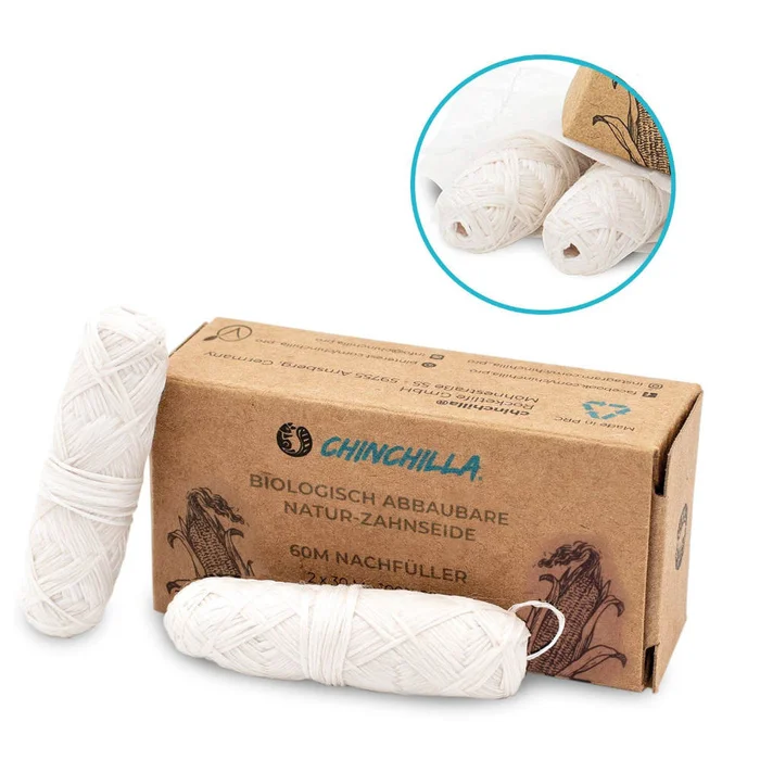 Chinchilla Zahnseide Nachfüllpackung 2 x 30 m