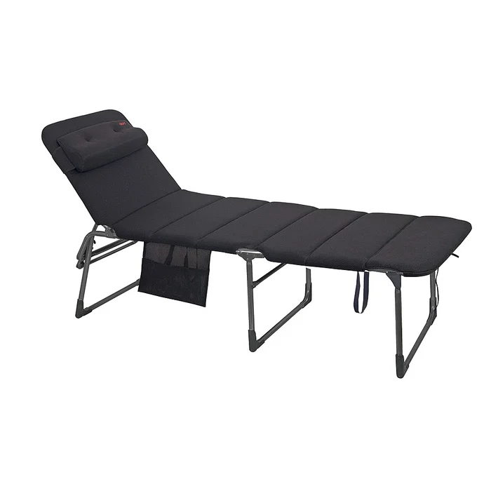 Crespo Dreibeinliege Air-Deluxe Alu, schwarz