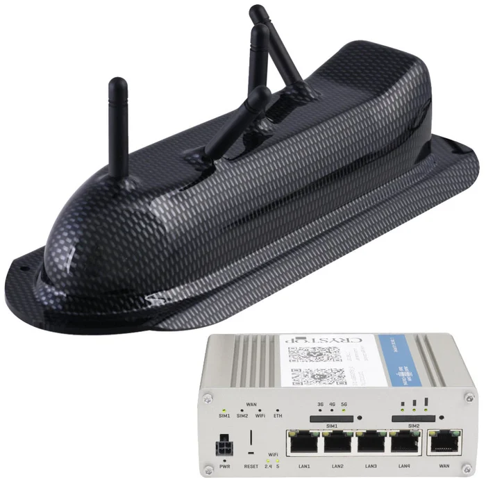 Crystop Routerset WebBooster für Kastenwagen, schwarz