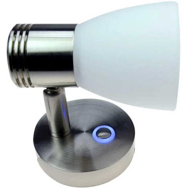 David Aufbau-Leseleuchte Echtglas mit Dimmfunktion