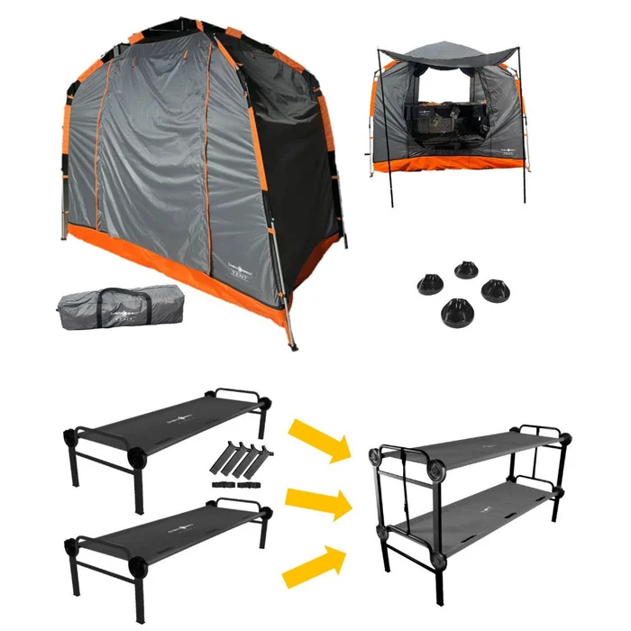 Disc-O-Bed Feldbett Bundle Basic Single L für 2 Personen