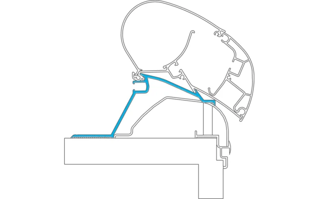 Dometic Adapter 033 für Wandmarkise PR 2000 / 2500 Hobby Caravan ab 2014