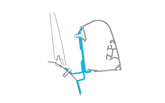 Dometic Adapter 046 für Wandmarkise PW 1100 / 1500 / 3800 Hymer Pop Top Ducato