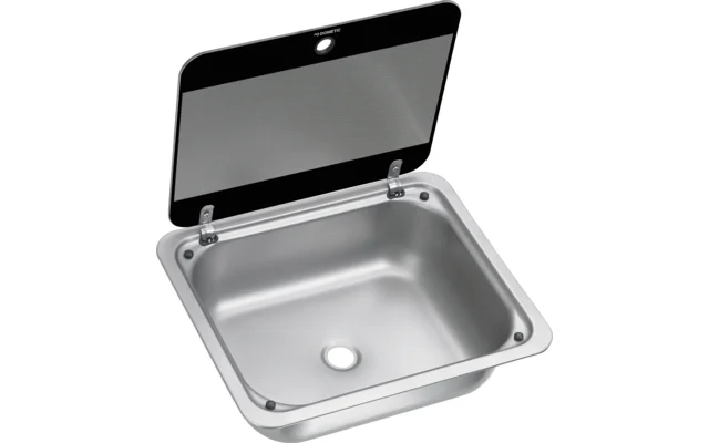 Dometic Eckige Spüle SNG 4133 mit Glasabdeckung 410 x 335 mm