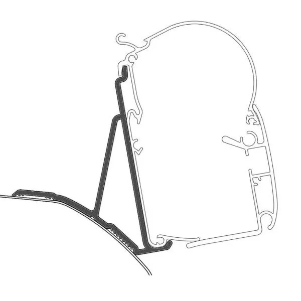 Dometic Wandadapter PW 1100, 1500 für Fiat Ducato H2 Faltdach ab 07/2006