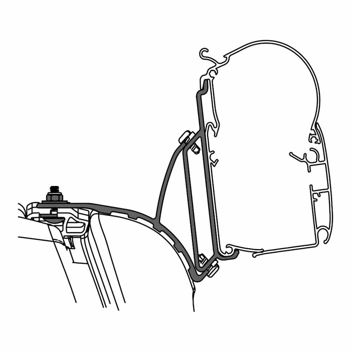 Dometic Wandadapter PW 1100 für VW T5/T6 Multivan mit C-Schiene