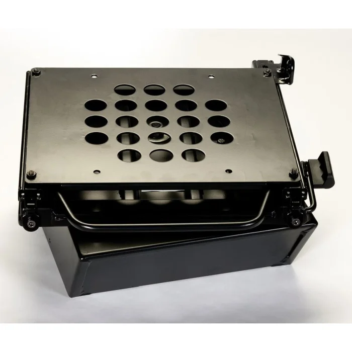 Drehkonsole mit Safe f VW T5/T6 m. Gleitschienen f. Sitze Fahrerseite