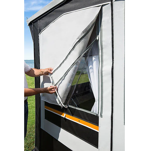 DWT Windstop-Verschluss Klarfolienfensterklappen Seitenwand Atelier Chalet