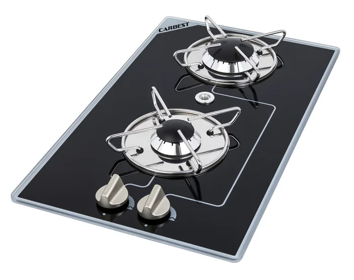 Einbau-Gaskochfeld 2-flammig – Brenner hintereinander