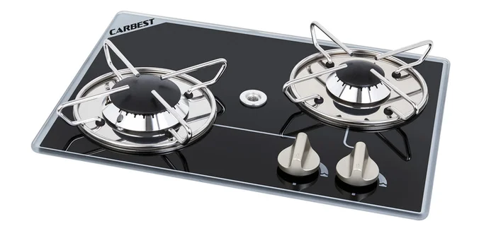 Einbau-Gaskochfeld 2-flammig – Brenner nebeneinander