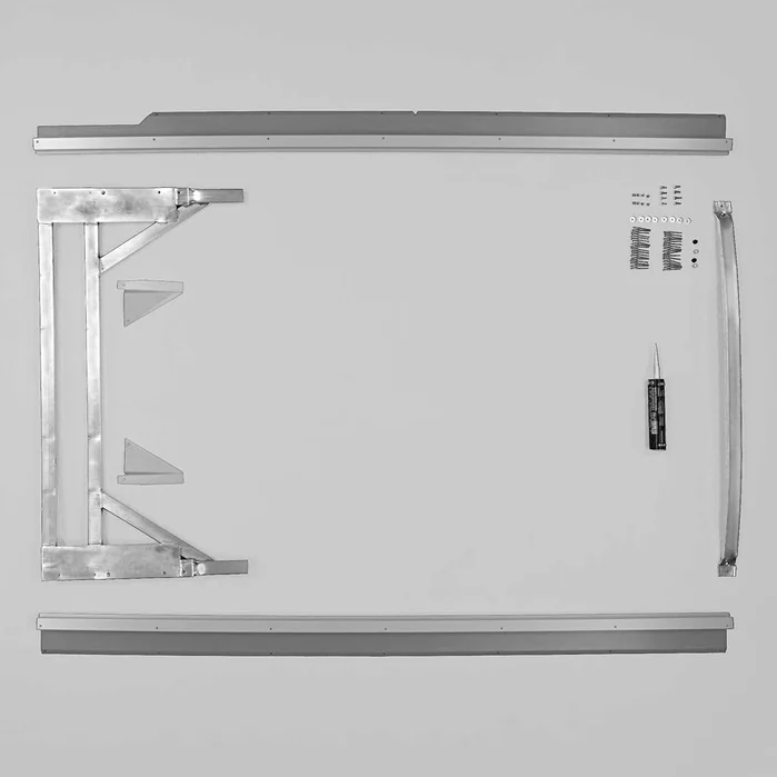 Einbaurahmen Schlafdach Superflach VW T4 Langer Radstand, Linkslenker – Mit Fahrerhausausschnitt