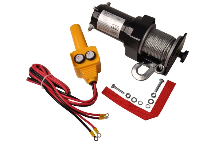Elektrische Winde 900 kg mit Stahlseil und Haken
