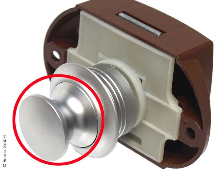 Ersatzknopf für Push Lock – Silber matt
