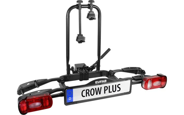 Eufab Crow Plus Fahrradträger für 2 Fahrräder, E-Bike geeignet