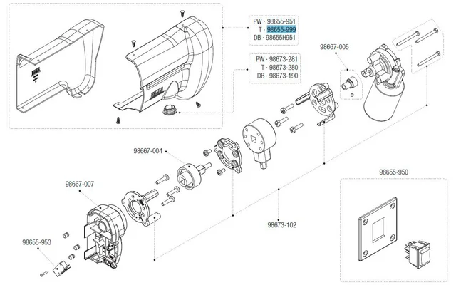 Fiamma Abdeckung vorne und hinten für Motor Kit F45s – Farbe Titanium Fiamma Ersatzteilnummer 98655-999