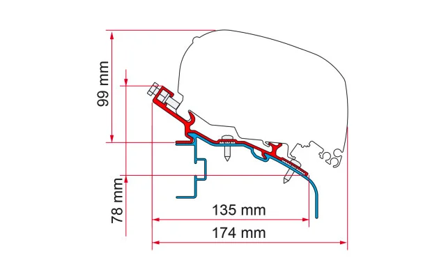 Fiamma Adapter Elddis Markisenadapter für Fiamma F80/F65