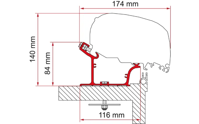 Fiamma Adapter Kit Adria Caravan Halterung Ersatzteil für Markise F80