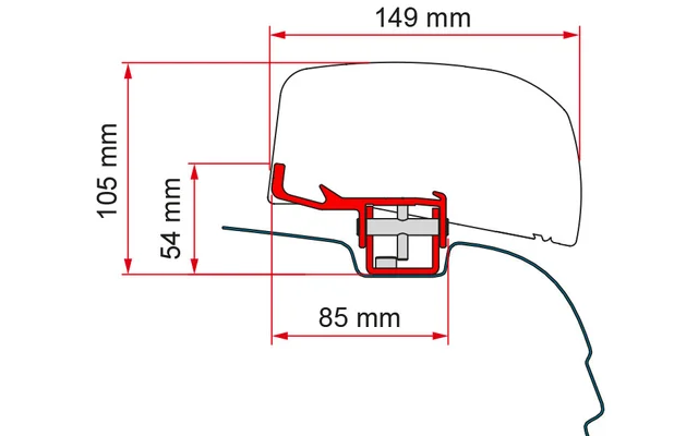 Fiamma Adapter Kit F40van VW T5/T6 ab 2003
