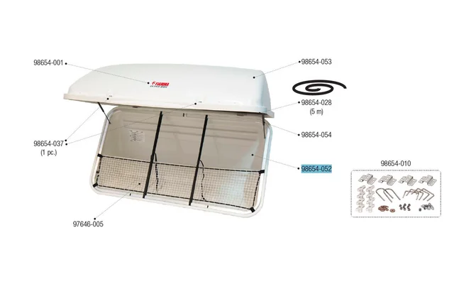 Fiamma Ersatzboden und Rahmen passend für Ultra Box 360 – Fiamma Ersatzteilnummer 98654-052