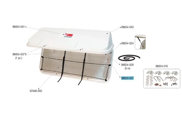 Fiamma Ersatzboden und Rahmen passend für Ultra Box 500 – Fiamma Ersatzteilnummer 98654-047