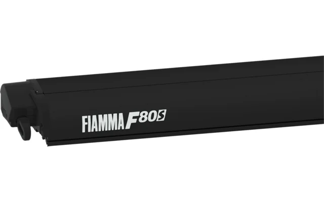Fiamma F80s Ducato Paket Markise inkl. Adapter Gehäusefarbe Deep Black Tuchfarbe Royal Grey