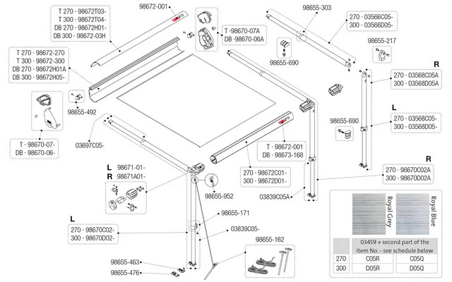 Fiamma Gehäuse 270 für F35 Pro Deep Black Fiamma Artikelnummer 98672H01A