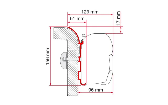 Fiamma Kit Bürstner Markisenadapter für Fiamma F45