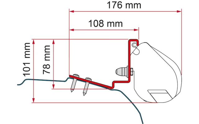 Fiamma Markisenadapter-Kit Ford Custom Cap Coast/Capland/Caplife – Deep B