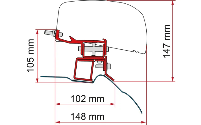 Fiamma Markisenadapter-Kit Mercedes V Class – Deep Black