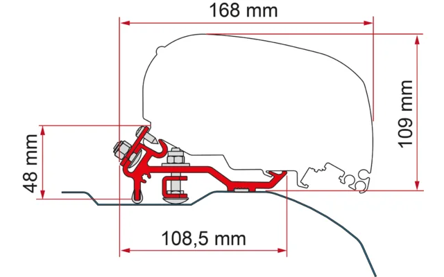 Fiamma Markisenhalterung-Kit Ducato/Jumper/Boxer Low Profile ≥ 2006 (F80)