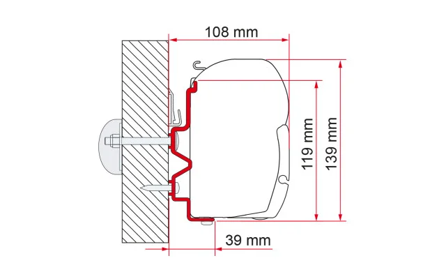 Fiamma Rapido Serie 9DF – 9M – 10 Markisenadapter für Fiamma F45