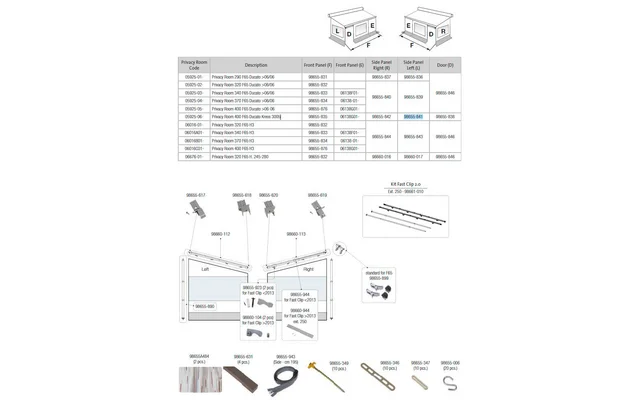 Fiamma Seitenwand links für Markise Privacy Room 400 F65 Ducato Kreos 3005 – Fiamma Ersatzteilnummer 98655-841