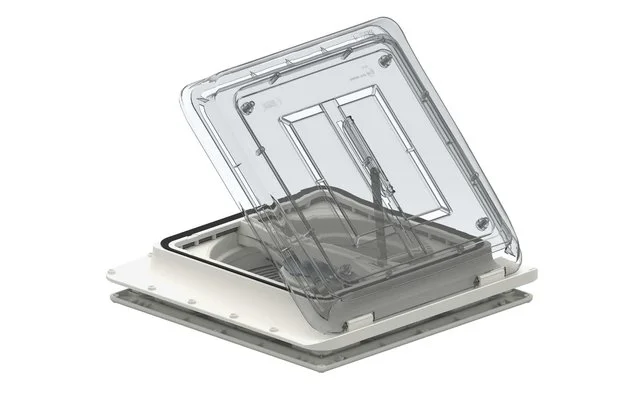 Fiamma Turbo Vent Dachhaube mit Ventilator 36 x 36 – 42 x 42 cm Crystal