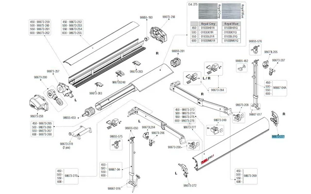 Fiamma Verschluss Frontblende (rechts)