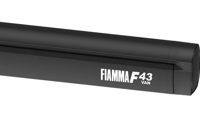 Fiamma Wandmarkise F43van Gehäusefarbe Deep Black Tuchfarbe Royal Grey