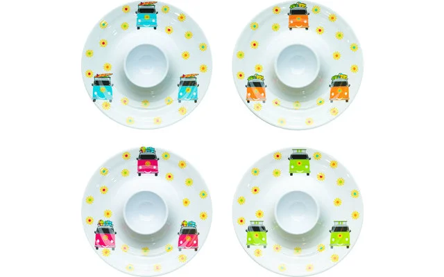 Flamefiled Camper Smiles Eierbecher-Set 4-tlg.