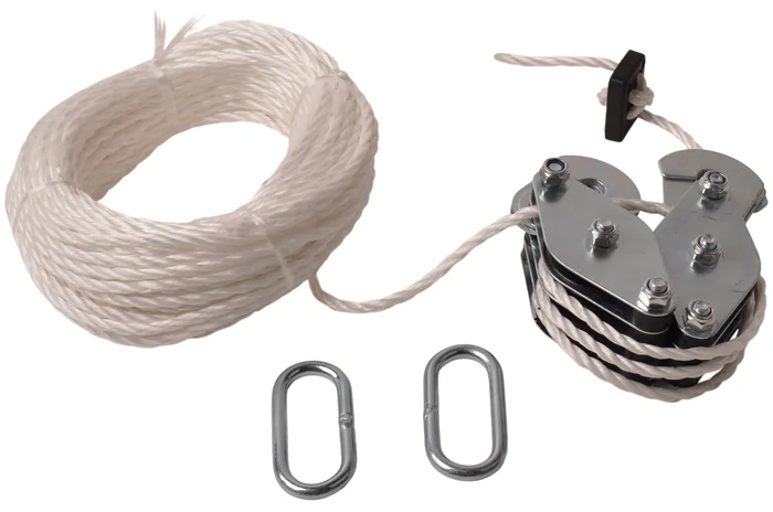 Flaschenzug mit 20 Meter Nylonseil