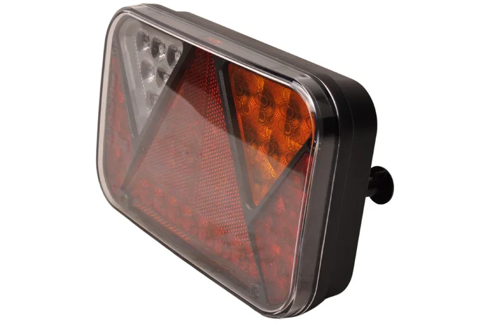 Fristom Rückleuchte rechts mit eingebautem Widerstand 200x130x50 mm – einfach anzuschließen mit Aspöck-Steckern