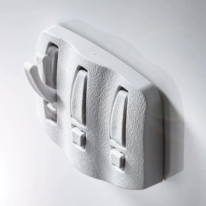 Froli Wandhaken mit 3 Haken, klappbar, lichtgrau