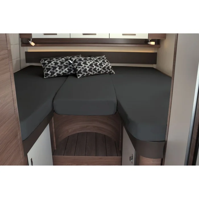 Genkinger Spannbettlaken-Set 3-teilig für Heckbetten, titanium