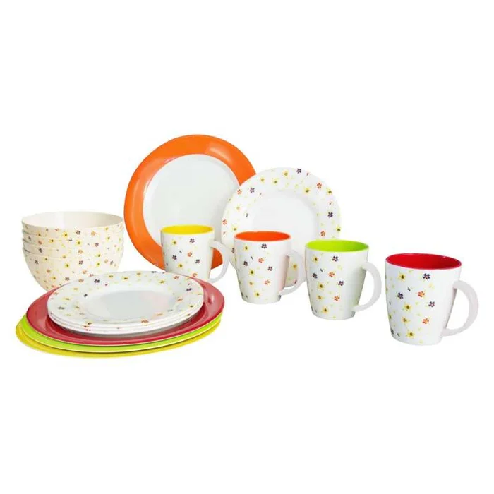 Gimex Melaminset Rainbow Flowers 16 tlg.