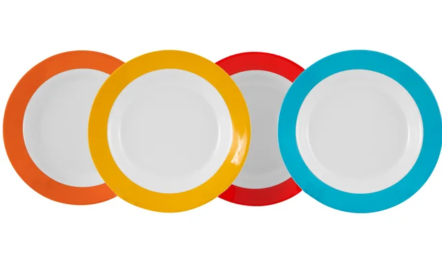 Gimex Tiefe Teller-Set Rainbow 4 tlg.