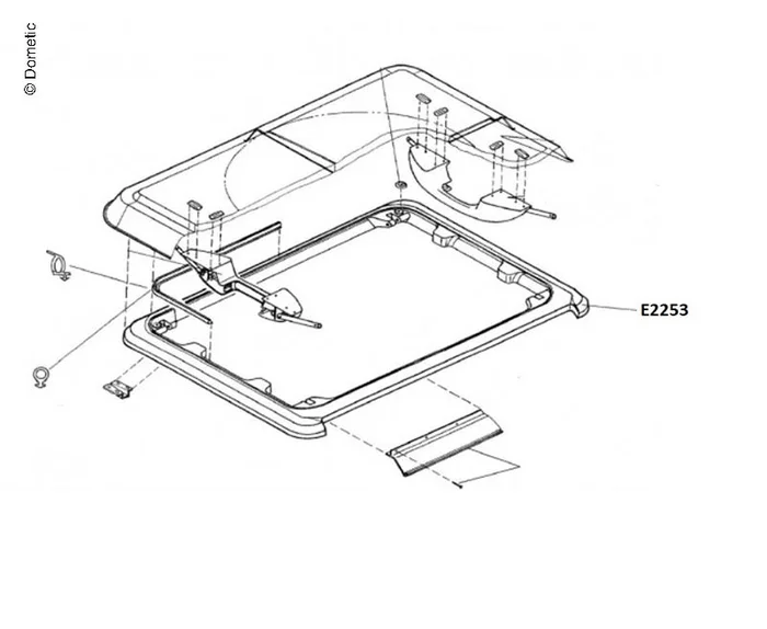 Glasrahmen Heki 1 m.Gest.