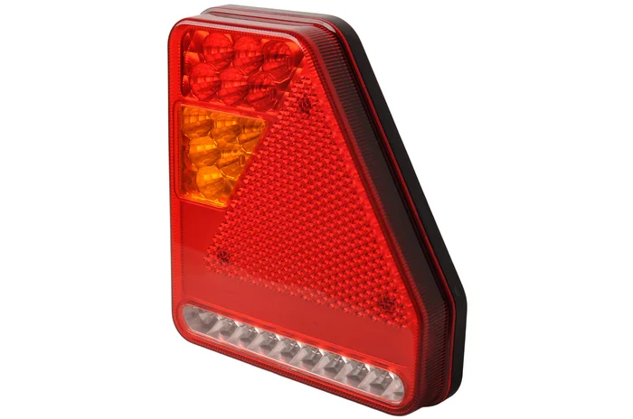 Glotrac LED Rücklicht rechts – 208x188x40 mm – inklusive Rückfahrlicht und Dreieckrückstrahler