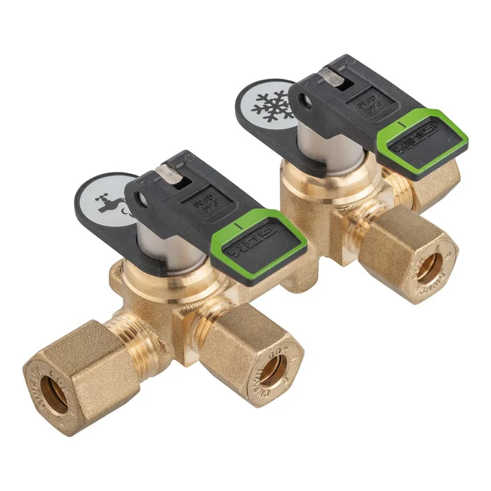 GOK Verteilerblock Messing KSV-AB lang, 2 Abgänge