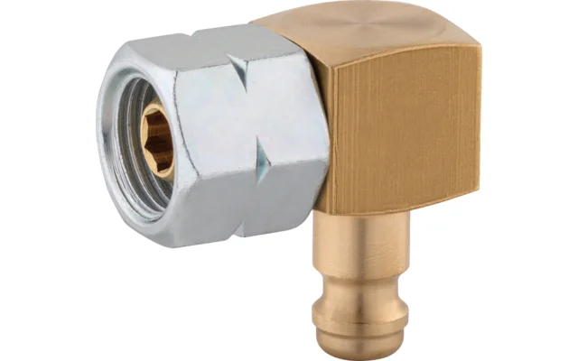 GOK Zübehör Steckkupplung Typ SKU-QR zum Verbinden von Schlauchleitungen mit mobilen Gasgeräten Stecknippel STN x G 1/4 LH-ÜM 90°